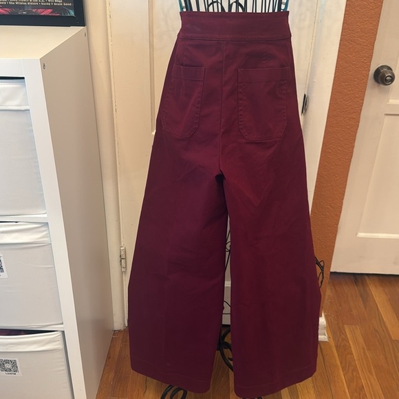 J. Crew Burgundy Wide Leg Pants - Picture 4 of 6